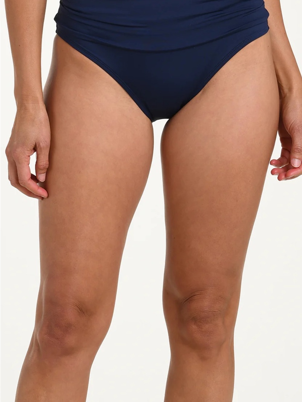 Island Goddess Shirred Hipster Swim Bottom Indigo
